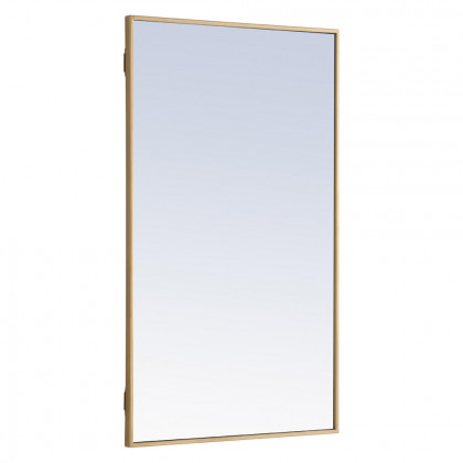 Elegant Wall Mirror - Brass, L 40" (MR4075BR)