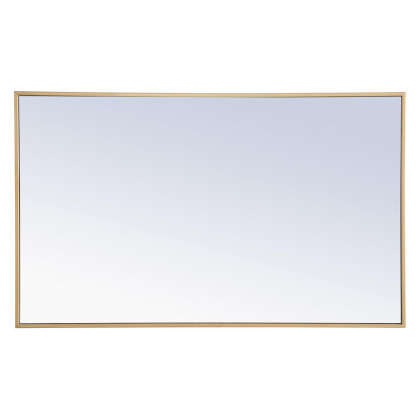 Elegant Wall Mirror - Brass, L 40" (MR4075BR)
