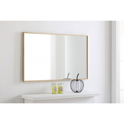 Elegant Wall Mirror - Brass, L 40" (MR4075BR)