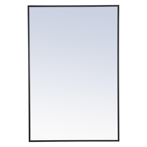 Elegant Wall Mirror - Black, L 42" (MR4077BK)