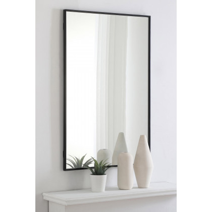 Elegant Wall Mirror - Black, L 42" (MR4077BK)