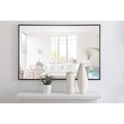 Elegant Wall Mirror - Black, L 42" (MR4077BK)