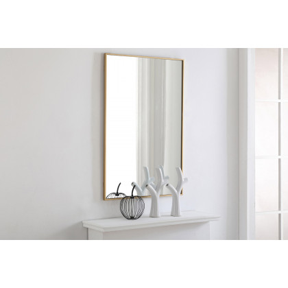 Elegant Wall Mirror - Brass, L 42" (MR4078BR)