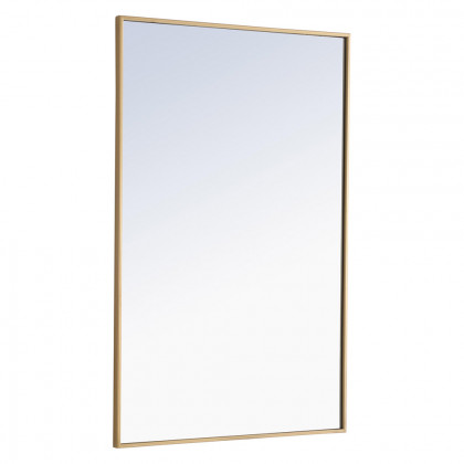 Elegant Wall Mirror - Brass, L 42" (MR4078BR)