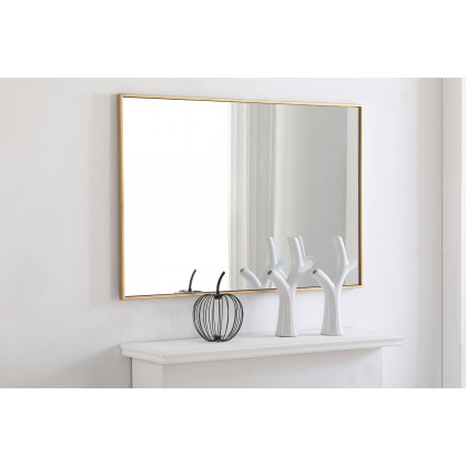 Elegant Wall Mirror - Brass, L 42" (MR4078BR)