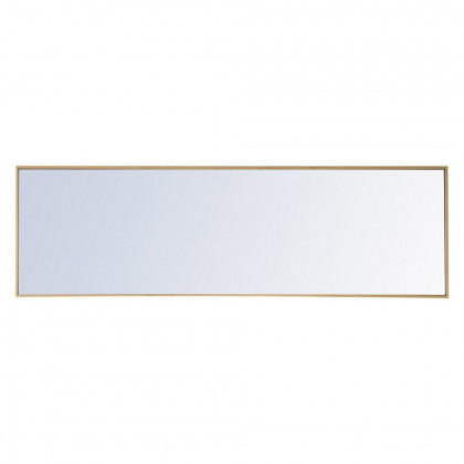 Elegant Wall Mirror - Brass, L 18" (MR4082BR)