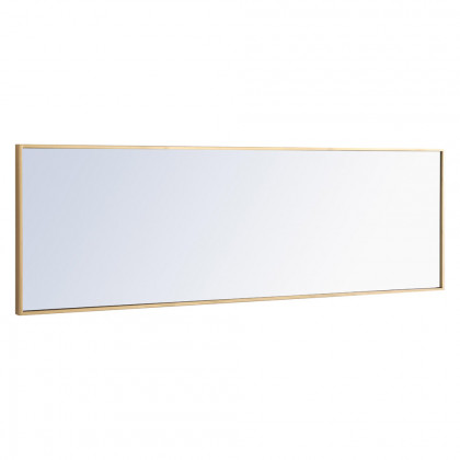 Elegant Wall Mirror - Brass, L 18" (MR4082BR)