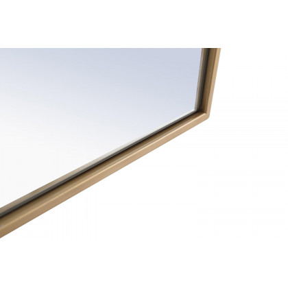 Elegant Wall Mirror - Brass, L 30" (MR4085BR)