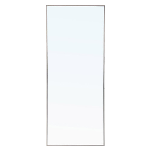 Elegant Wall Mirror - Silver, L 30" (MR4086S)