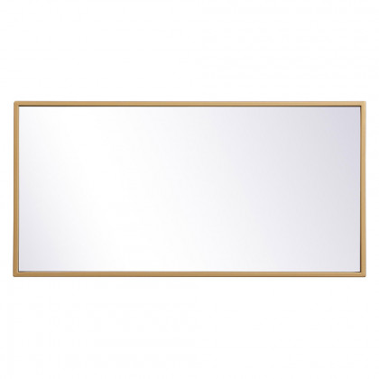 Elegant Wall Mirror - Brass, L 28" (MR41428BR)