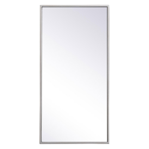 Elegant Wall Mirror - Silver, L 28" (MR41428S)