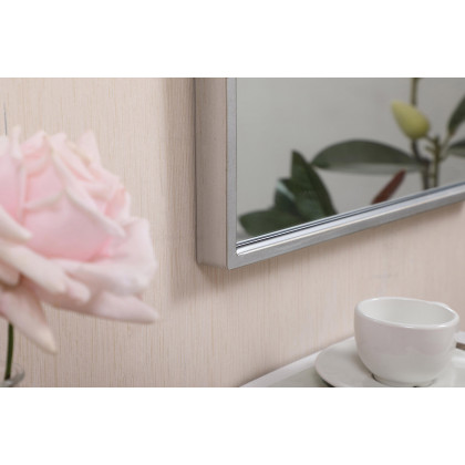 Elegant Wall Mirror - Silver, L 28" (MR41428S)