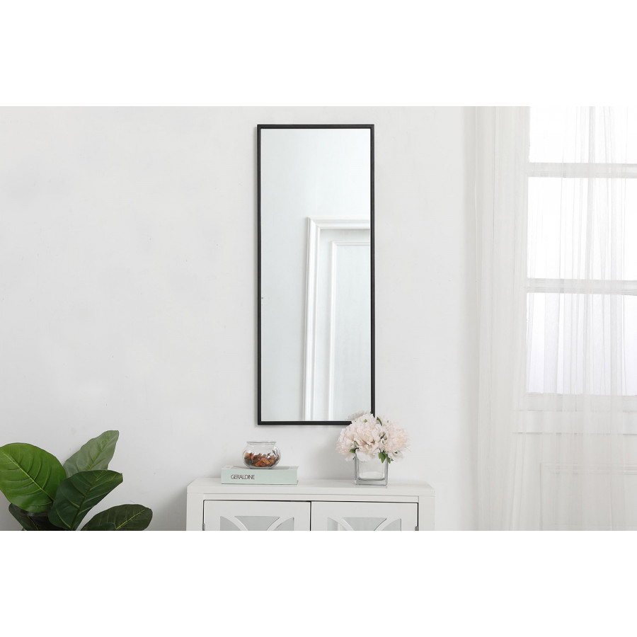 Elegant Wall Mirror - Black, L 14" (MR41436BK)