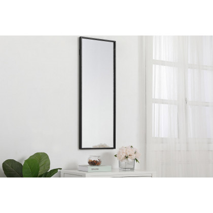 Elegant Wall Mirror - Black, L 14" (MR41436BK)