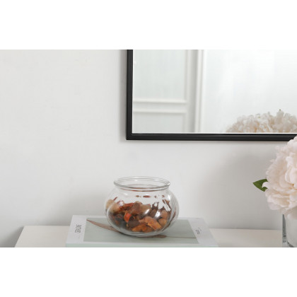 Elegant Wall Mirror - Black, L 14" (MR41436BK)