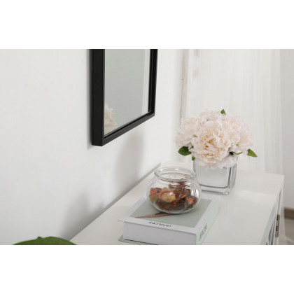 Elegant Wall Mirror - Black, L 14" (MR41436BK)