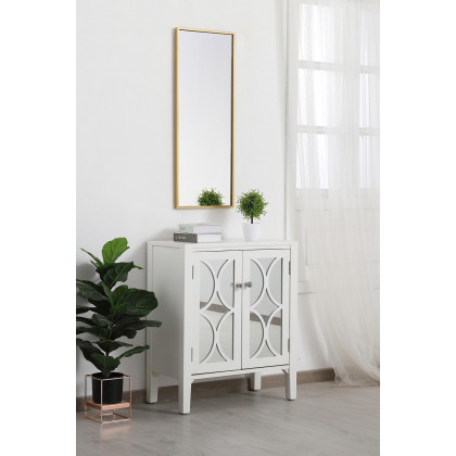 Elegant Wall Mirror - Brass, L 14" (MR41436BR)