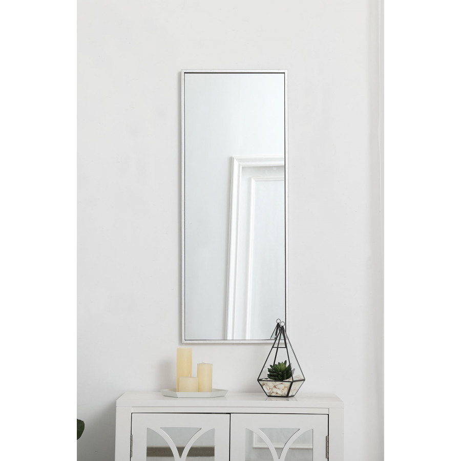 Elegant Wall Mirror - Silver, L 14" (MR41436S)