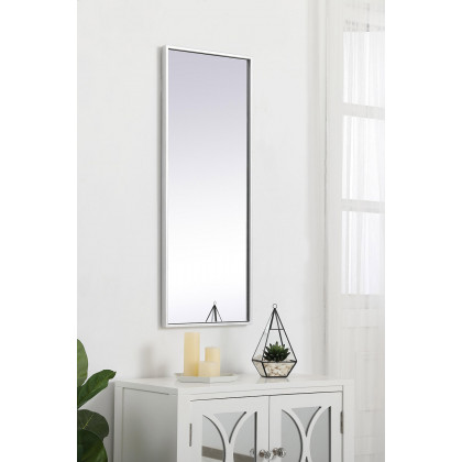 Elegant Wall Mirror - Silver, L 14" (MR41436S)