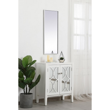 Elegant Wall Mirror - Silver, L 14" (MR41436S)