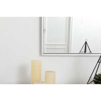 Elegant Wall Mirror - Silver, L 14" (MR41436S)