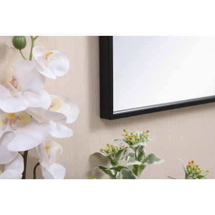 Elegant Wall Mirror - Black, L 28" (MR41828BK)