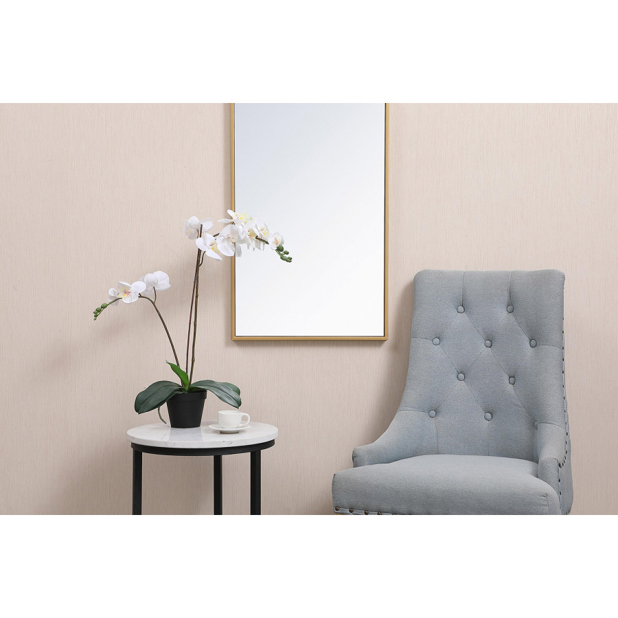 Elegant Wall Mirror - Brass, L 28" (MR41828BR)