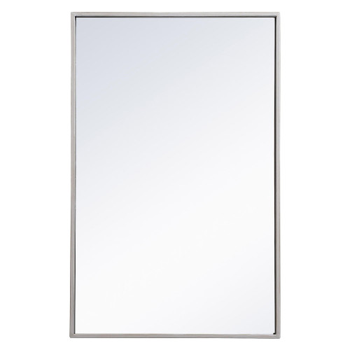 Elegant Wall Mirror - Silver, L 28" (MR41828S)