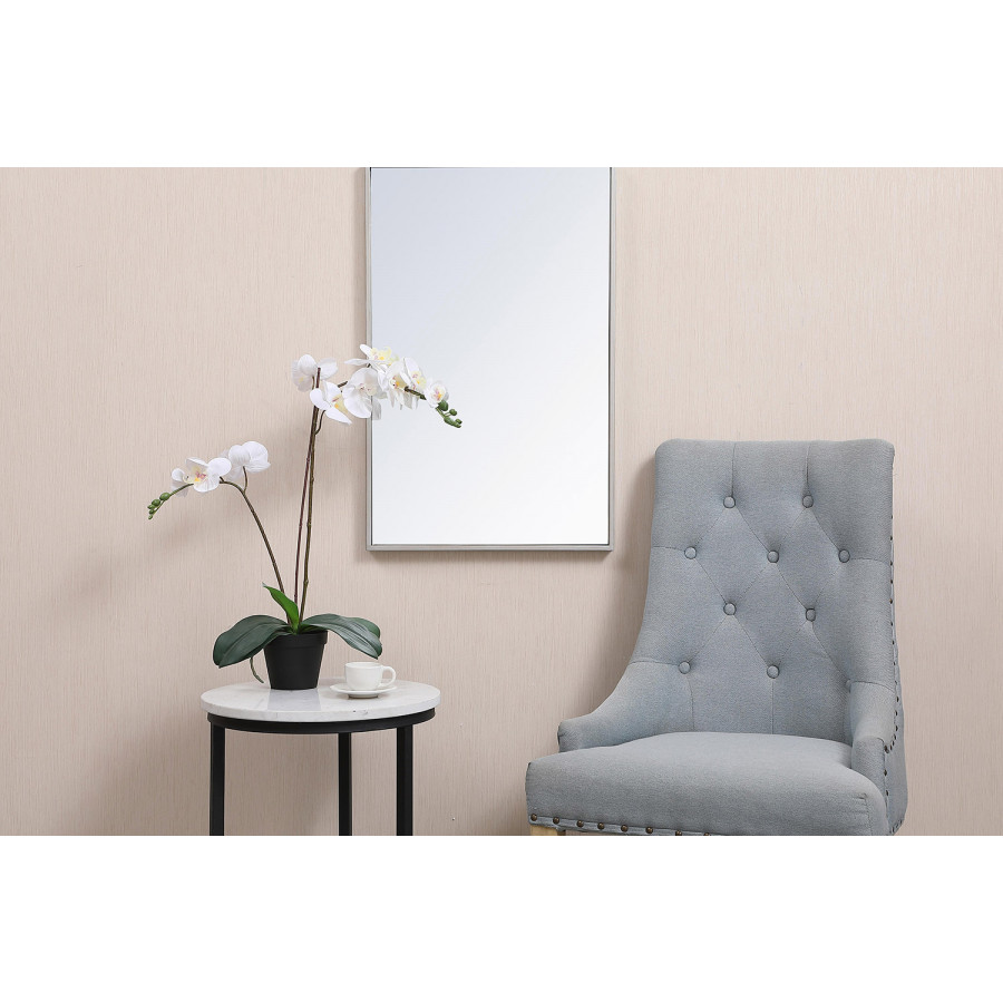 Elegant Wall Mirror - Silver, L 28" (MR41828S)