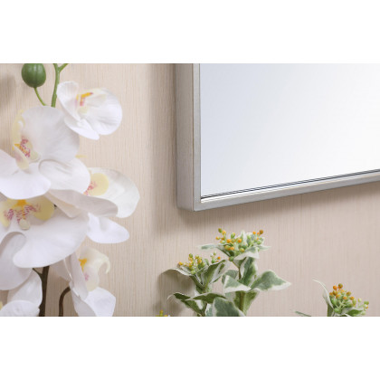 Elegant Wall Mirror - Silver, L 28" (MR41828S)