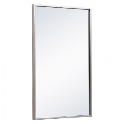 Elegant Wall Mirror - Silver, L 28" (MR41828S)