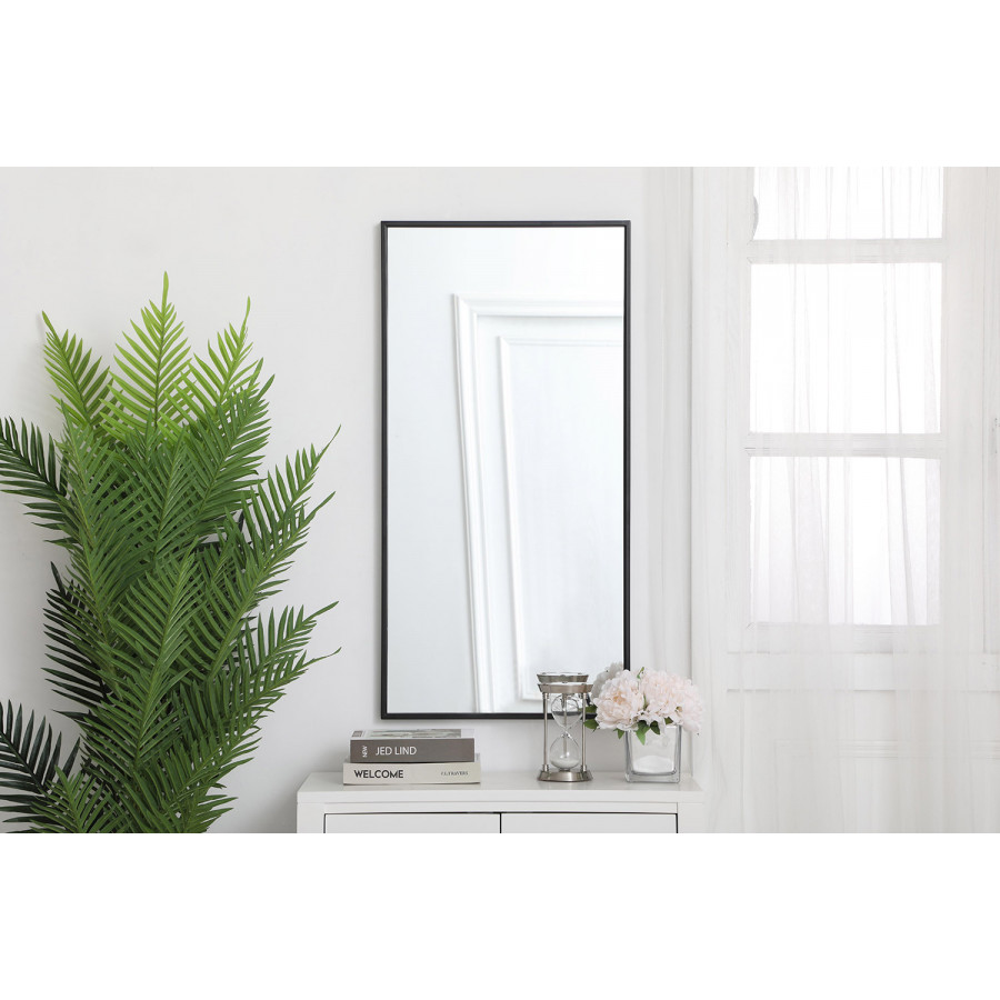 Elegant Wall Mirror - Black, L 18" (MR41836BK)