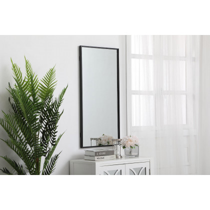 Elegant Wall Mirror - Black, L 18" (MR41836BK)