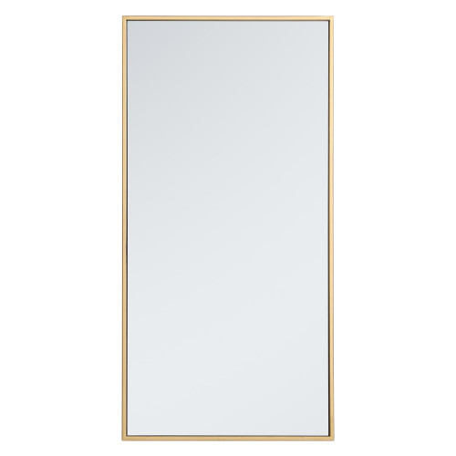 Elegant Wall Mirror - Brass, L 18" (MR41836BR)