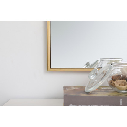 Elegant Wall Mirror - Brass, L 18" (MR41836BR)