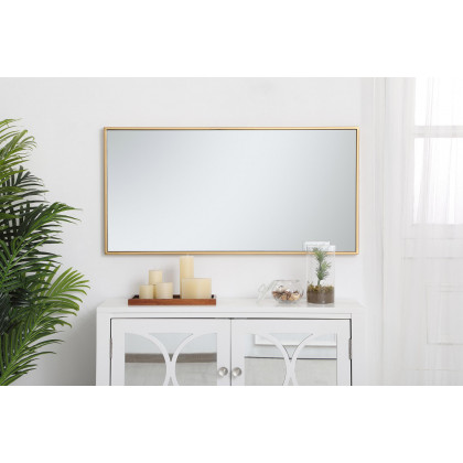 Elegant Wall Mirror - Brass, L 18" (MR41836BR)