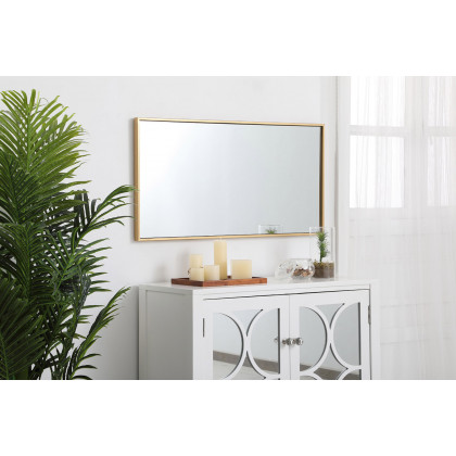 Elegant Wall Mirror - Brass, L 18" (MR41836BR)