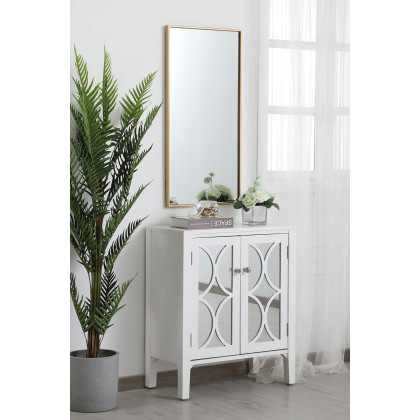 Elegant Wall Mirror - Brass, L 18" (MR41836BR)