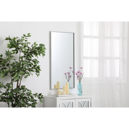 Elegant Wall Mirror - Silver, L 18" (MR41836S)