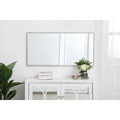 Elegant Wall Mirror - Silver, L 18" (MR41836S)