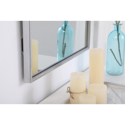 Elegant Wall Mirror - Silver, L 18" (MR41836S)