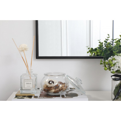 Elegant Wall Mirror - Black, L 20" (MR42036BK)