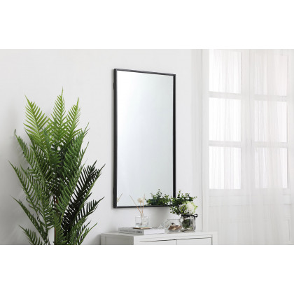 Elegant Wall Mirror - Black, L 20" (MR42036BK)