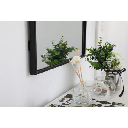 Elegant Wall Mirror - Black, L 20" (MR42036BK)