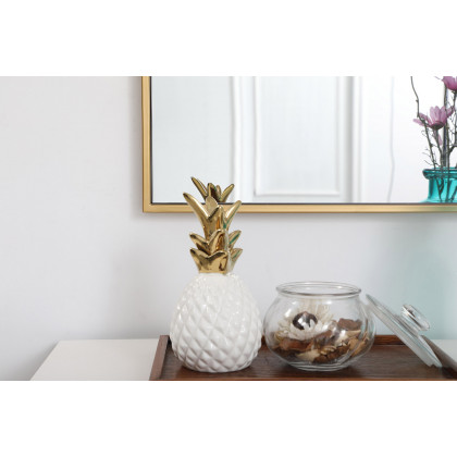 Elegant Wall Mirror - Brass, L 20" (MR42036BR)