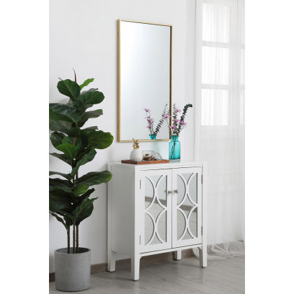 Elegant Wall Mirror - Brass, L 20" (MR42036BR)