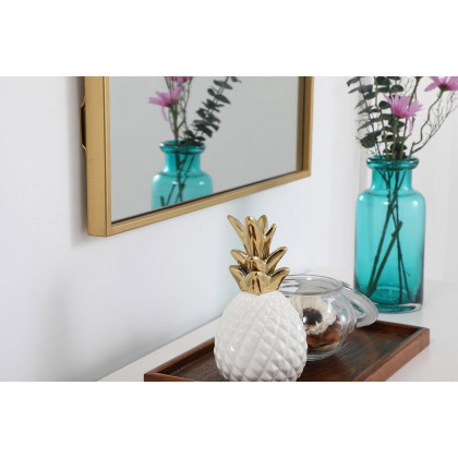 Elegant Wall Mirror - Brass, L 20" (MR42036BR)