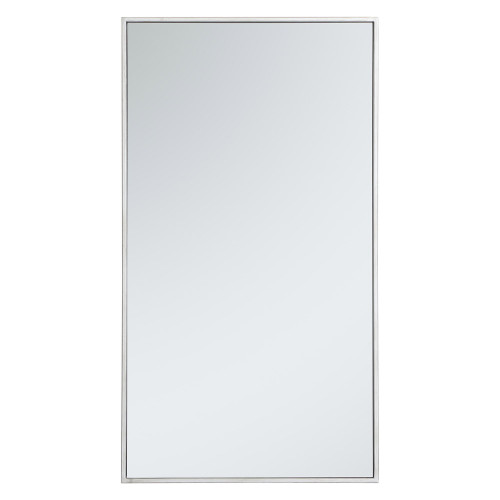 Elegant Wall Mirror - Silver, L 20" (MR42036S)