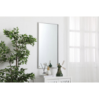 Elegant Wall Mirror - Silver, L 20" (MR42036S)