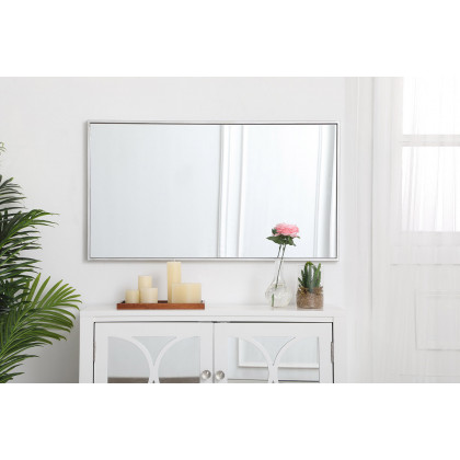 Elegant Wall Mirror - Silver, L 20" (MR42036S)